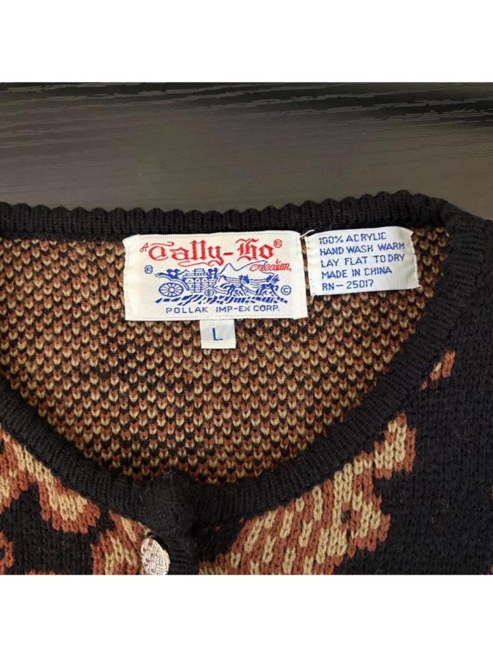 80s brown paisley whimsical quirky cottagecore whimsygoth cardigan - Picture 8 of 8